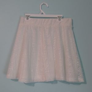 Summer White Lace Skater Skirt